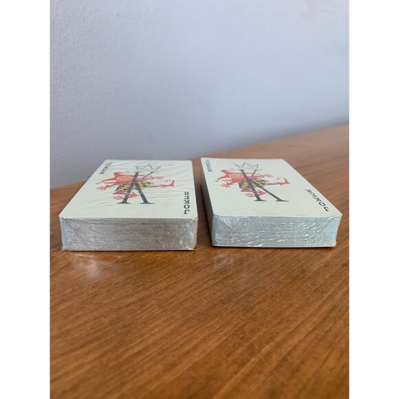 Kent Plastic-Coated Nu-Vue Vtg Playing Cards 2 Decks SEALED USA Velvet Corsages - Picture 5 of 7